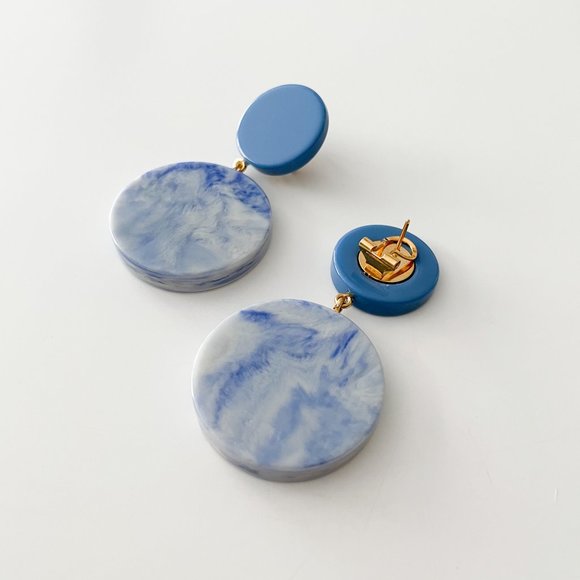 J. Crew Made-in-Italy Acetate Statement Earrings (Blue) - Picture 3 of 4